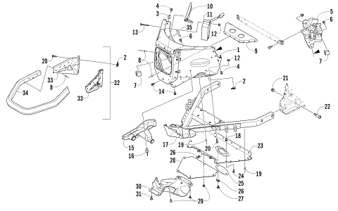 FRONT BUMPER AND FRAME ASSEMBLY