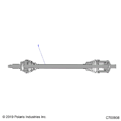 DRIVE TRAIN, FRONT HALF SHAFT - R19RRP99CC/FC (C700908)