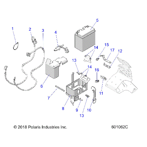 ELECTRICAL, BATTERY/BOX and CABLES - S21EDE8RS E.S. OPTION (601062C)