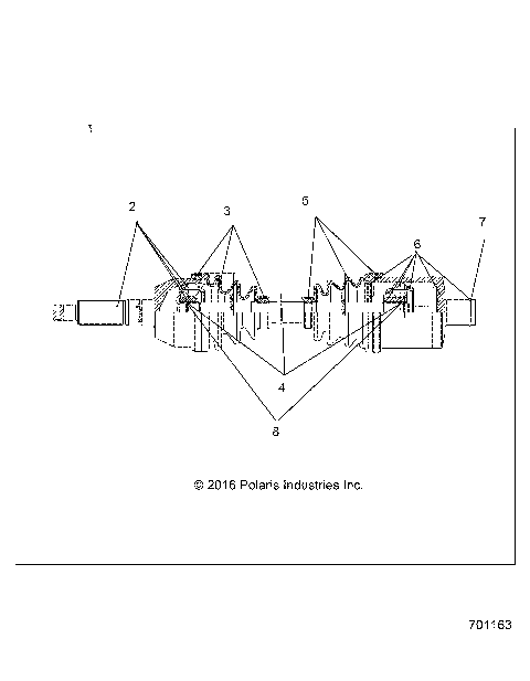 DRIVE TRAIN, REAR DRIVE SHAFT - R23MAA57P1/SPK (701163)