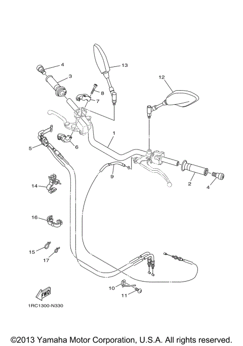 STEERING HANDLE CABLE