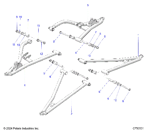 SUSPENSION, FRONT CONTROL ARMS - G25GAB99 (C750531)