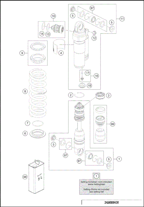 SHOCK ABSORBER DISASSEMBLED