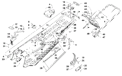 TUNNEL, REAR BUMPER, AND SNOWFLAP ASSEMBLY [102040]