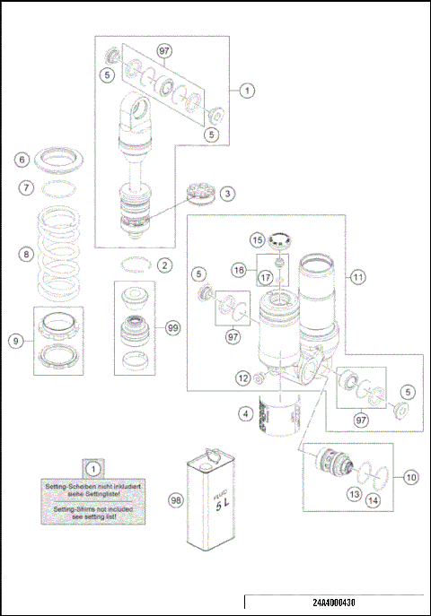 SHOCK ABSORBER DISASSEMBLED