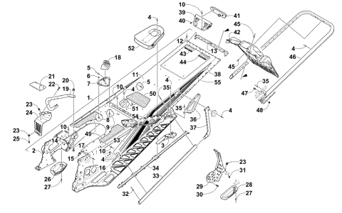 TUNNEL, REAR BUMPER, AND SNOWFLAP ASSEMBLY