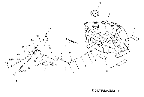 FUEL SYSTEM, FUEL TANK and FUEL PUMP - S10MX6JSA/JEA (49SNOWFUEL08600IQ)