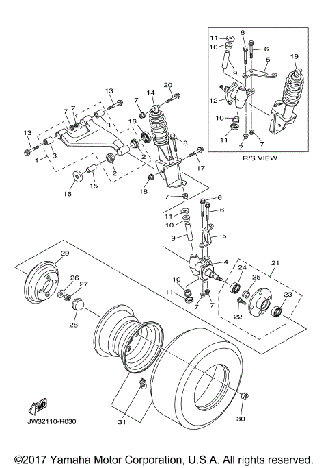 FRONT SUSPENSION & WHEEL