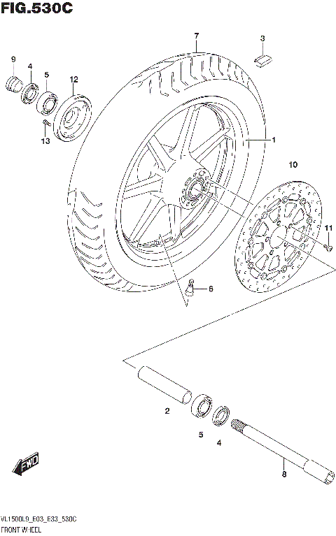 FRONT WHEEL (VL1500TL9 E03)