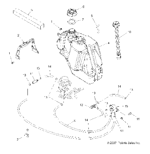 BODY, FUEL TANK - A08LH46AQ/AX/AZ (49ATVFUEL08SP400)