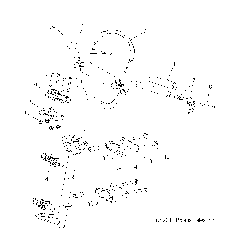 STEERING, HANDLEBAR MOUNTING - S12CN8/CY8 ALL OPTIONS (49SNOWHANDLEBAR11800PRMK)