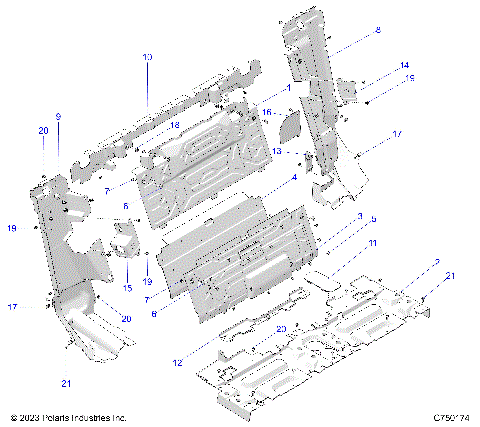 BODY, REAR CLOSEOFF - Z25R4P2KAE/BE (C750174)