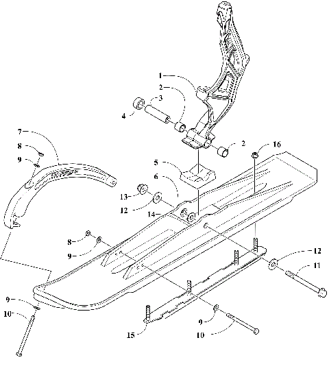 SKI AND SPINDLE ASSEMBLY [111264]