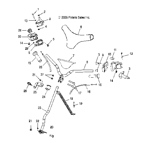 STEERING, HANDLEBAR and CONTROLS - S08WB1AS/AE/ASA/AEA (49SNOWHANDLEBAR08120)