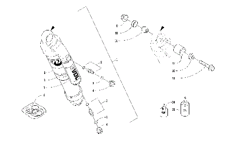 REAR SUSPENSION FRONT ARM SHOCK ABSORBER [105143]