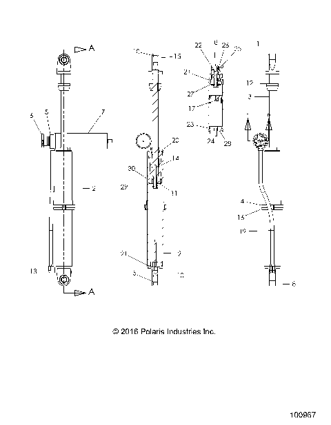 SUSPENSION, REAR SHOCK - A18DCE87BB (100967)