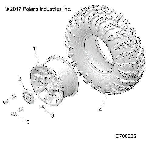 WHEELS, FRONT - R21TAS99CK/EK (C700025)