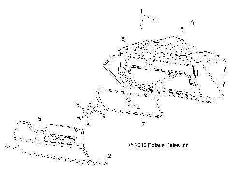 BODY, GLOVE BOX STORAGE - R14WH9EMD (49RGRGLOVEBOX118004X4)