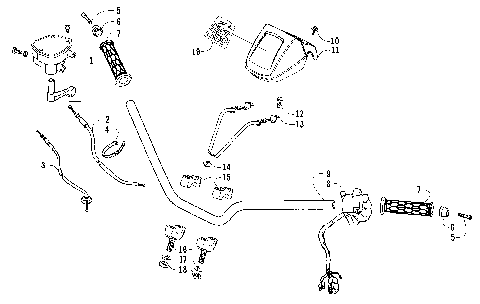 HANDLEBAR AND CONTROLS ASSEMBLY [89278]