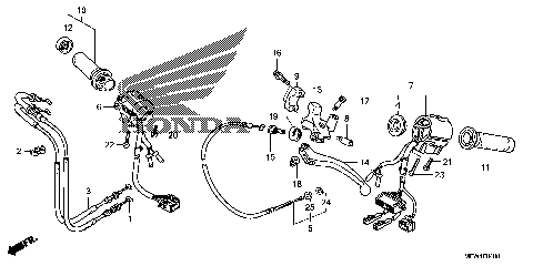 HANDLE LEVER@SWITCH@CABLE