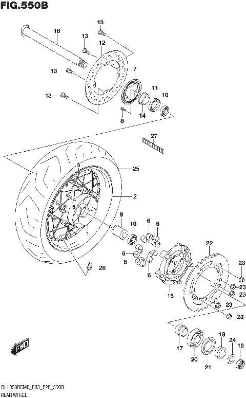 REAR WHEEL (DL1050RC)