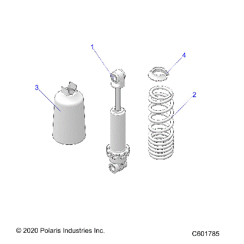 SUSPENSION, SHOCK, FRONT TRACK (7045511) - S24CBA5TSL (C601785)