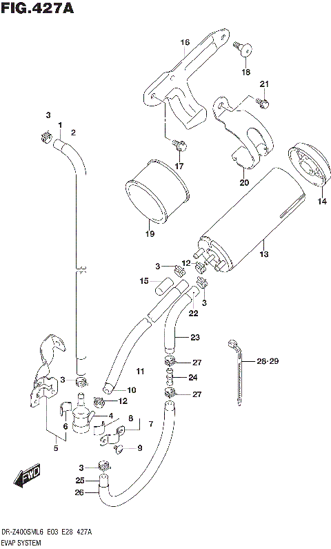 EVAP SYSTEM (DR-Z400SML6 E33)