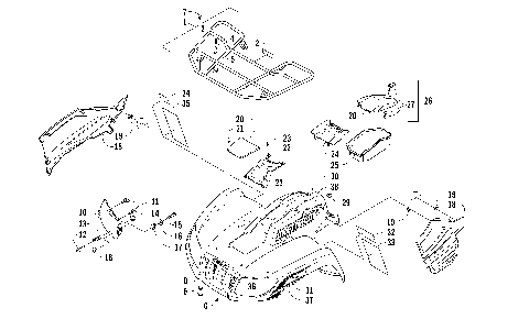 FRONT RACK, BODY PANEL, AND HEADLIGHT ASSEMBLIES [98056]