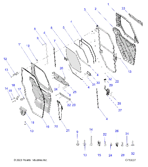 BODY, DOOR, FRONT, FULL POWER - R25RSU99A9/AL/AS/AP/B9/BL/BS/BP (C733227)