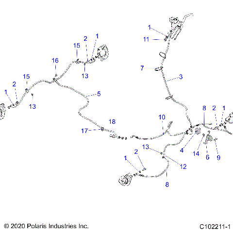 BRAKES, BRAKE LINES - A26SXM95AR (C102211-1)