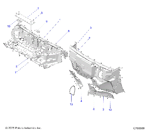 BODY, HOOD LINER & FRONT CLOSEOFF - R26X6N1RBB (C788509)