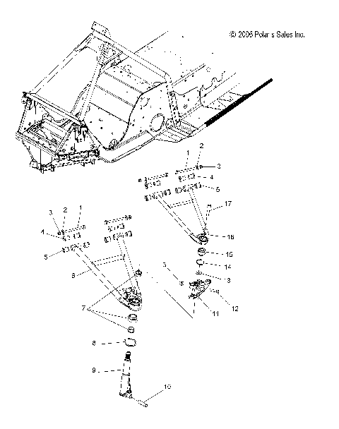 SUSPENSION, FRONT - S08MX6FS/FE (49SNOWSUSPFRT08600RR)