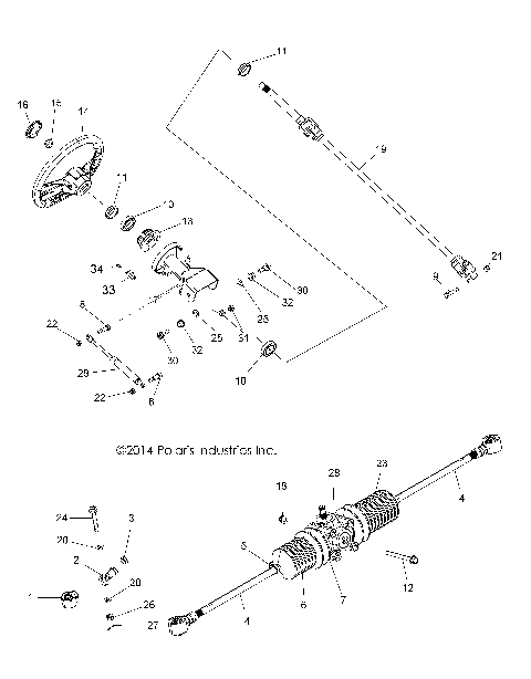 STEERING, STEERING ASM. - A15DAA32EA/EJ (49ATVSTEERING14ACEE)