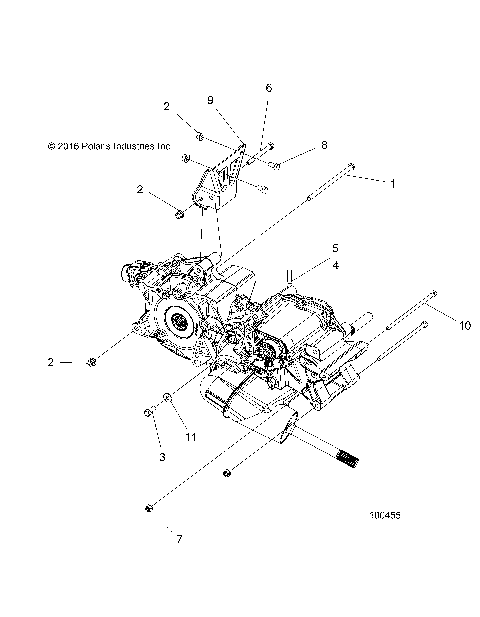 DRIVE TRAIN, MAIN GEARCASE MOUNTING - A19S6E57R1 [100455]
