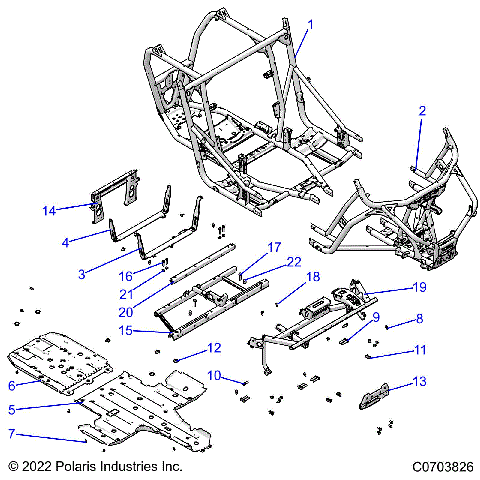 CHASSIS, MAIN FRAME AND SKID PLATES - Z23NAK99A/99B (C0703826)