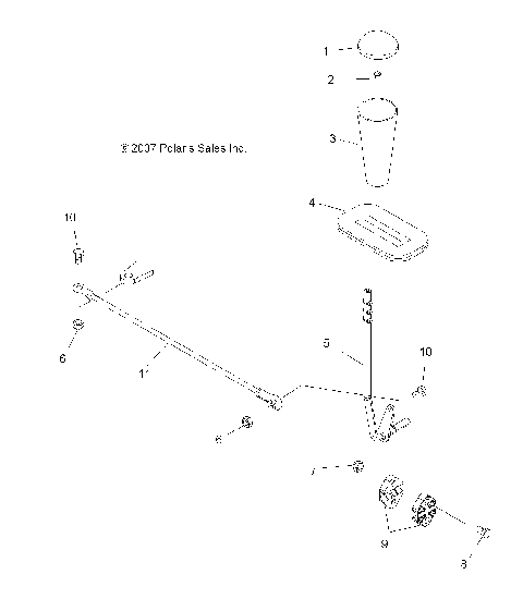 DRIVE TRAIN, GEAR SELECTOR - A08BA32AA (49ATVGEARSELECT08TB)
