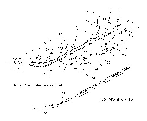 SUSPENSION, RAIL MOUNTING - S12MX6JSA/JEA (49SNOWSUSPRAIL11600RCR)