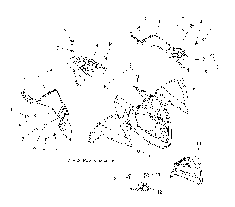 CAB, FRONT and SIDE PANELS - A07GP50AA/AB (49ATVCABOUTLAW)