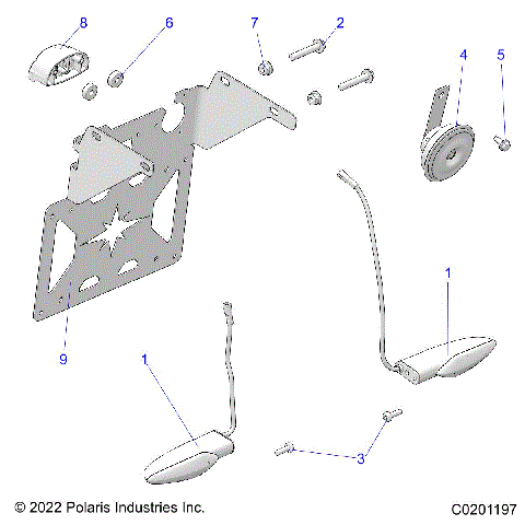 ELECTRICAL, TURN SIGNALS, HORN, and LICENSE PLATE LIGHT - A23SJS57CX/EX (C0201197)