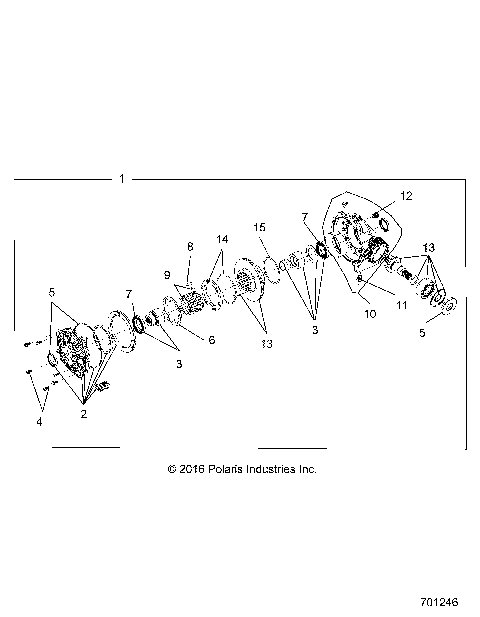 DRIVE TRAIN, FRONT GEARCASE - G21GAB99CM/FM (701246)
