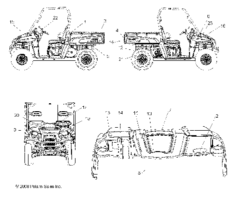 BODY, DECALS - R09HH68/HY68 ALL OPTIONS (49RGRDECAL097004X4)