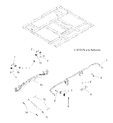 BODY, DUMP BOX LEVER and SHOCK MOUNTING - A15S6A76FA (49ATVBOXMTG116X6)