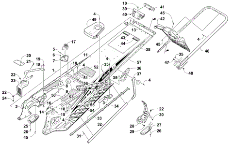 TUNNEL, REAR BUMPER, AND SNOWFLAP ASSEMBLY