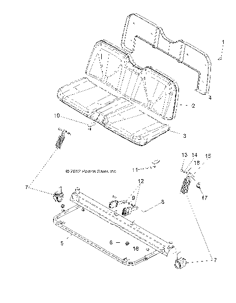 BODY, SEAT - R13RH45AG (49RGRSEAT13400)