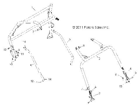 CHASSIS, CAB FRAME and SIDE BARS - Z16VHA57A2/EAK/AS (49RGRCAB12RZR570)
