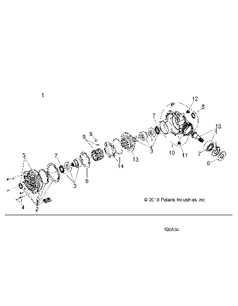 DRIVE TRAIN, FRONT GEARCASE INTERNALS (FROM 7/1/16) - A17DAE87AL (100834)