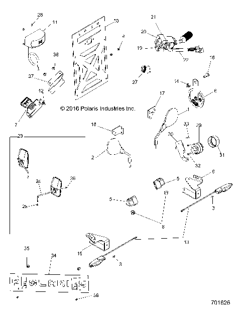 ELECTRICAL, LICENSE PLATE AND MIRRORS - R17RTE87FU/F1/S87CU/C1/FU/F1 (701626)