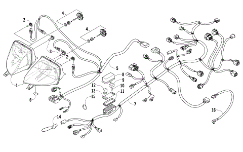 HEADLIGHT AND WIRING ASSEMBLIES