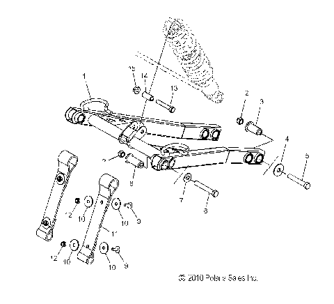 SUSPENSION, TORQUE ARM, FRONT - S12MX6JSA/JEA (49SNOWFTA11600RCR)