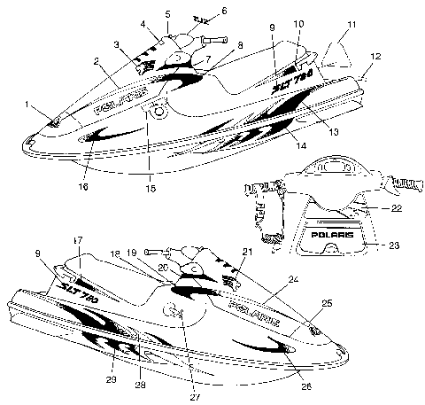 DECALS SLT 780 B974588 (4941174117A007)
